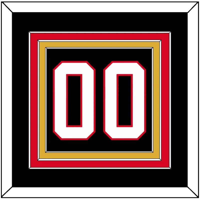 Canada Mens Hockey Number - 2014 Olympics Alternate Black - Triple Mat 4