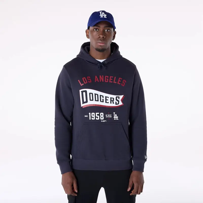 LA Dodgers MLB Pennant Graphic Navy Pullover Hoodie