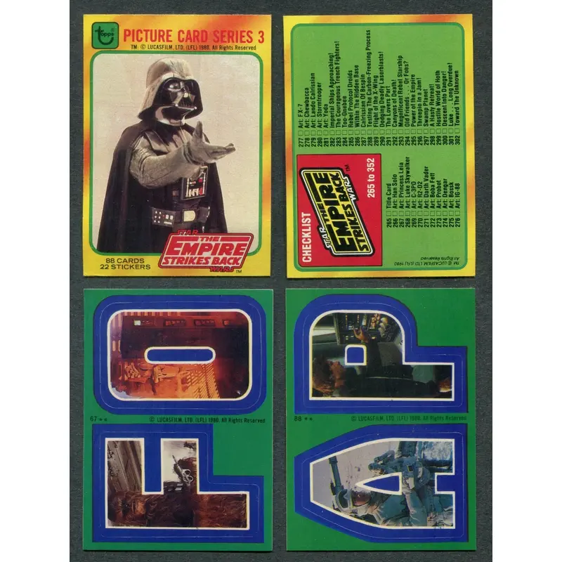 1980 Topps Empire Strikes Back Series 3 Complete Set NM NM/MT (88/22) (24-441)