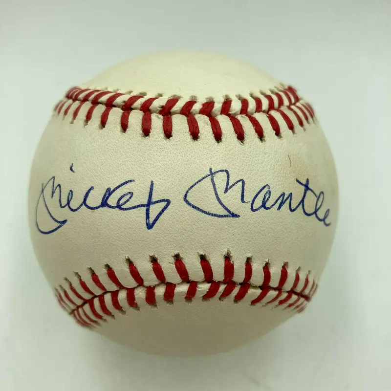 Beautiful Mickey Mantle Signed American League Baseball PSA DNA Graded MINT 9