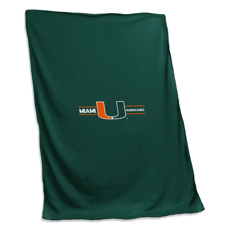 Miami Campus Colors Sweatshirt Blanket (Screened)