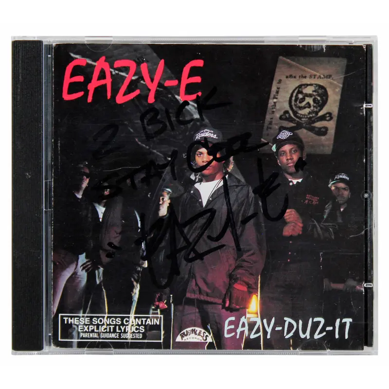 Eazy-E "2 Bick Stay Cool" Signed Eazy-Duz-It Cd Insert W/ Disk JSA #XX80870