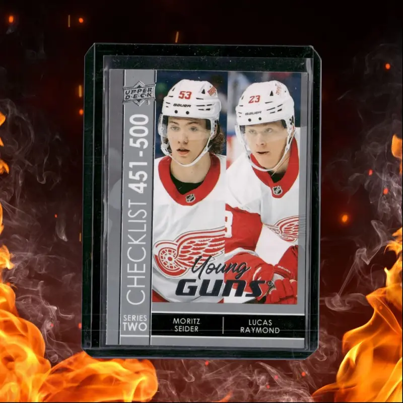 2021-22 Upper Deck Moritz Seider / Lucas Raymond Young Guns Checklist Rookie