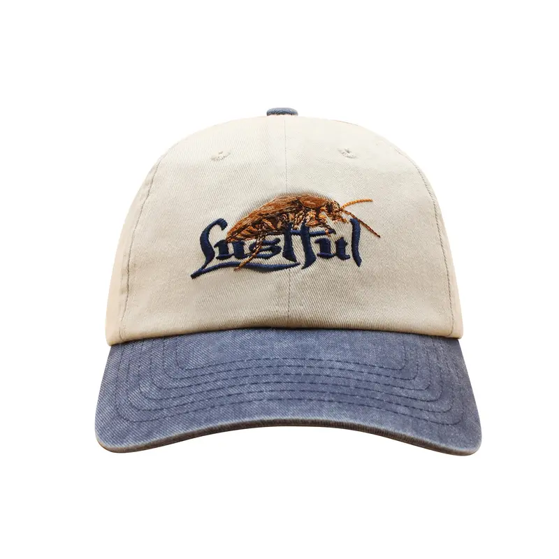 Lustful Worldwide - Roach - Dad Cap - Washed Khaki/Navy