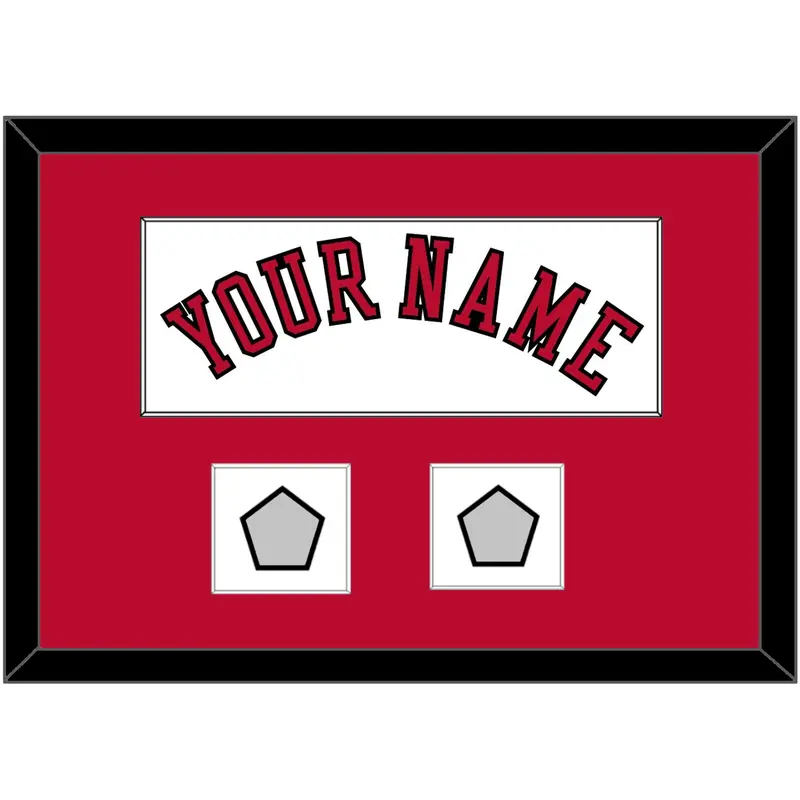 Chicago Name & 2 Champions Patches - Home White (1986-2017) - Single Mat 1