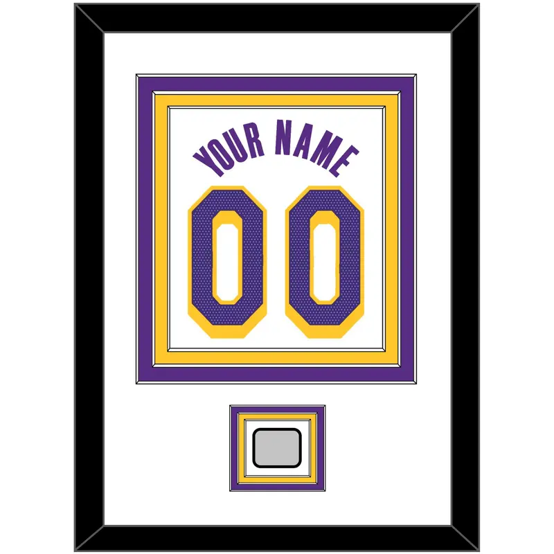 Los Angeles Name & Number With Champions Patch - White Association - Triple Mat 1