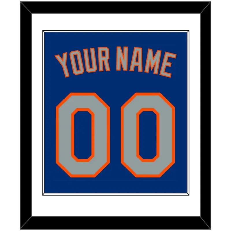 New York Name & Number - Alternate Road Blue - Single Mat 1