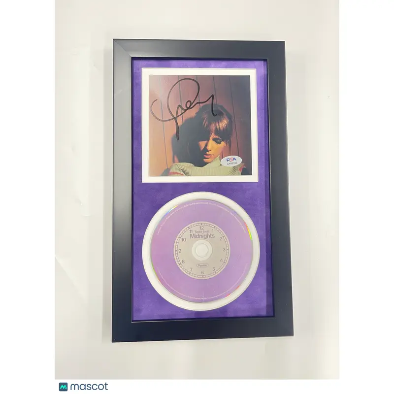Taylor Swift Signed CD Cover Framed PSA/DNA Lavender Midnights Autographed
