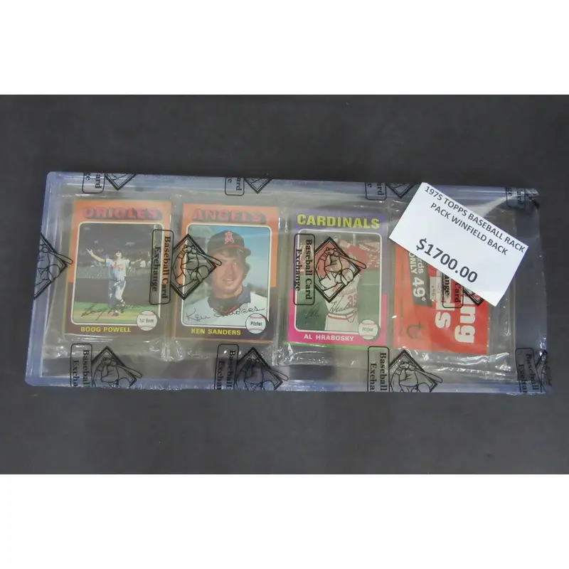 1975 Topps Baseball Unopened RackPack (BBCE) (Winfield Back)