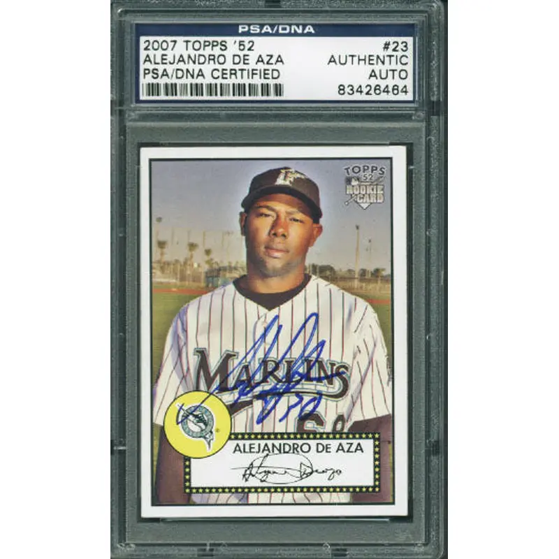 Alejandro De Aza Authentic Signed Card 2007 Topps '52 Rookie #23 PSA/DNA Slabbed