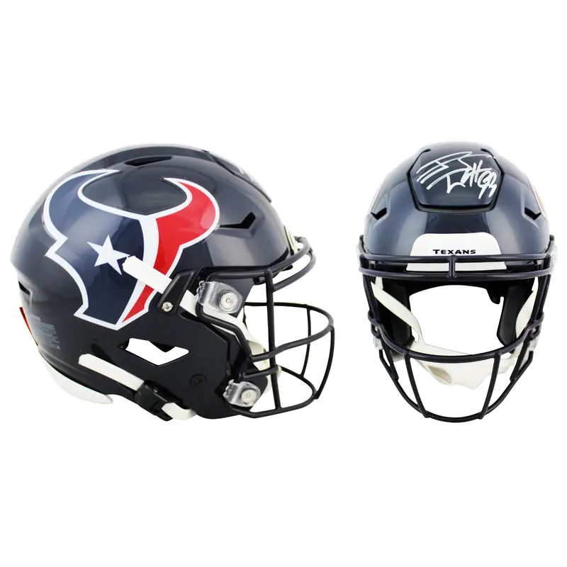 Texans J.J. Watt Authentic Signed Speed Flex Full Size Helmet JSA Witness