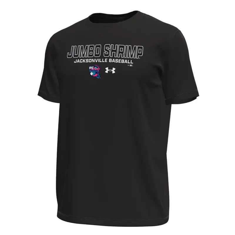 Jacksonville Jumbo Shrimp Under Armour Vice Black Tech Stretch Tee