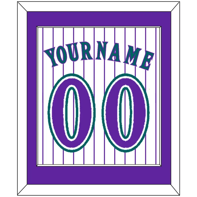 Arizona Name & Number - Alternate Home White Pinstripes (1998-2006) - Single Mat 1