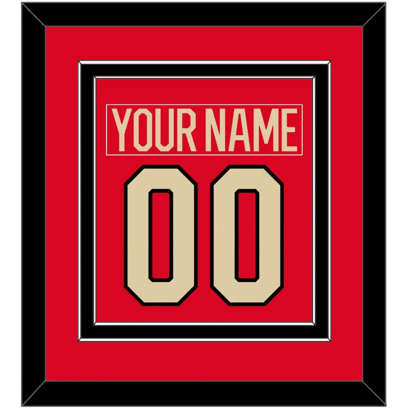 Canada Men's Hockey Nameplate & Number (Back) Combined - 2025 4 Nations Red - Double Mat 2