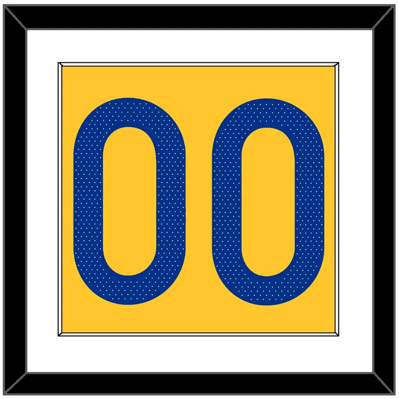Golden State Number - Yellow Statement (2019-2022) - Single Mat 1