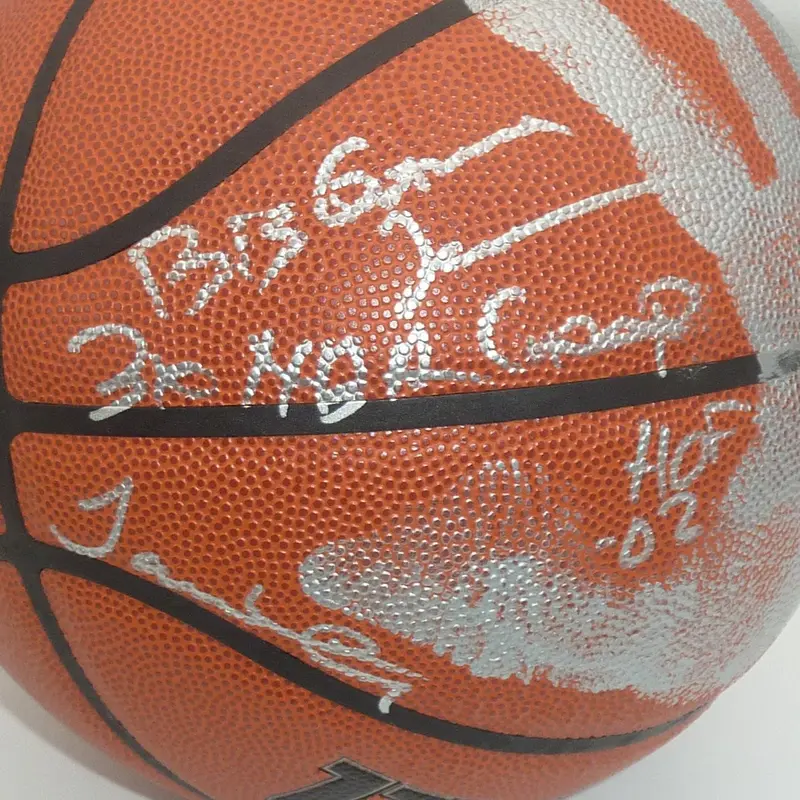 James Worthy Autographed NBA Basketball with Handprint and Inscriptions - JSA