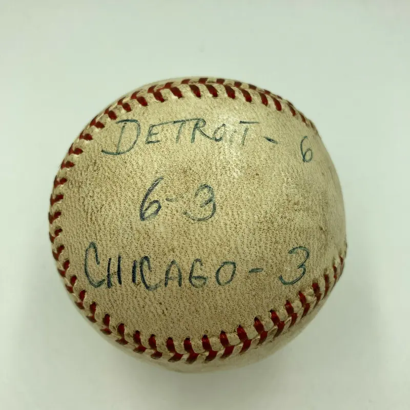 Mickey Lolich Signed Career Win No. 15 Final Out Game Used Baseball Beckett COA