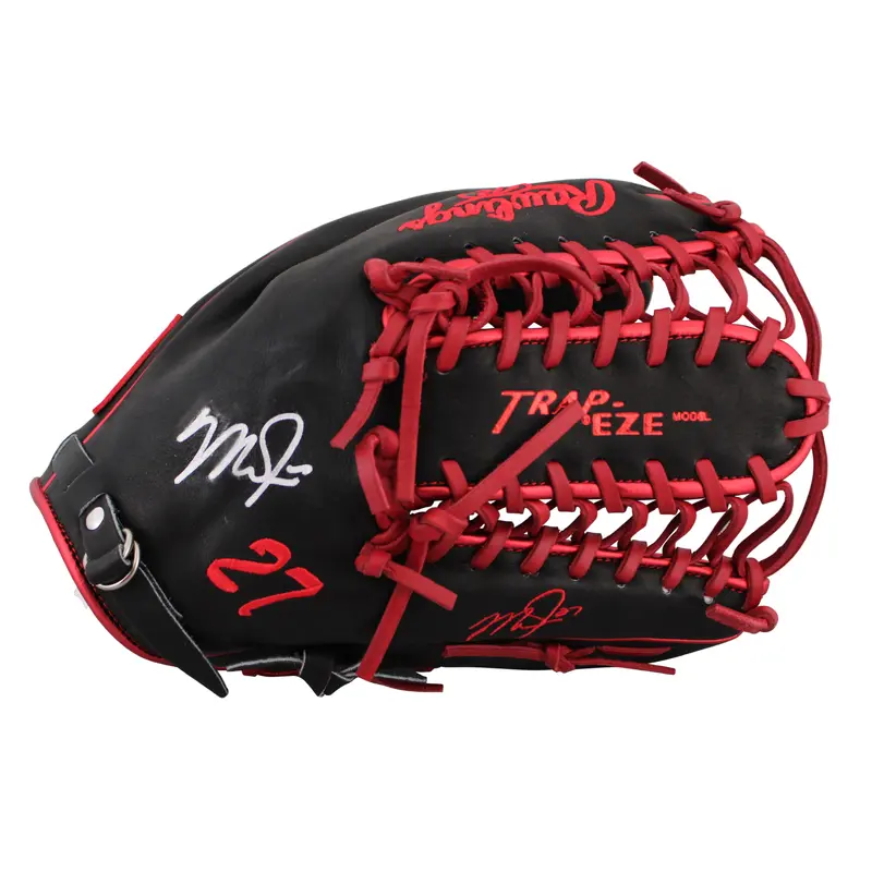 Angels Mike Trout Signed Black Rawlings Player Model Baseball Glove MLB & BAS 4