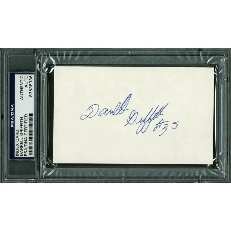 Jazz Darrell Griffith Authentic Signed 3X5 Index Card Autographed PSA Slabbed
