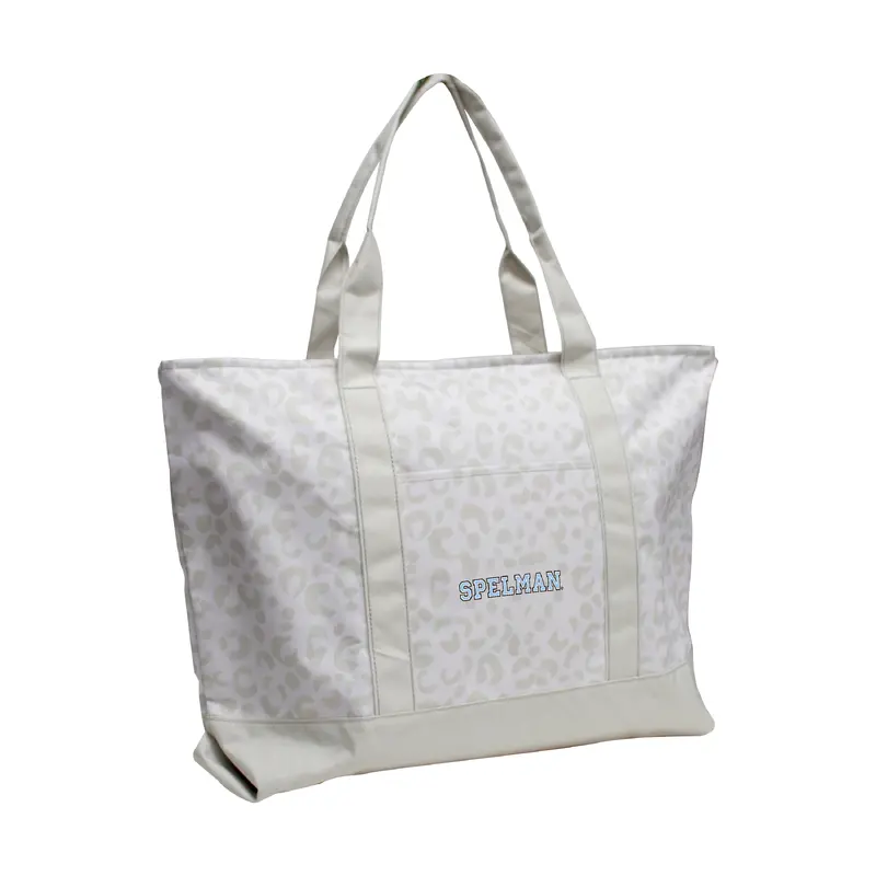 Spelman College Leopard Pattern Tote
