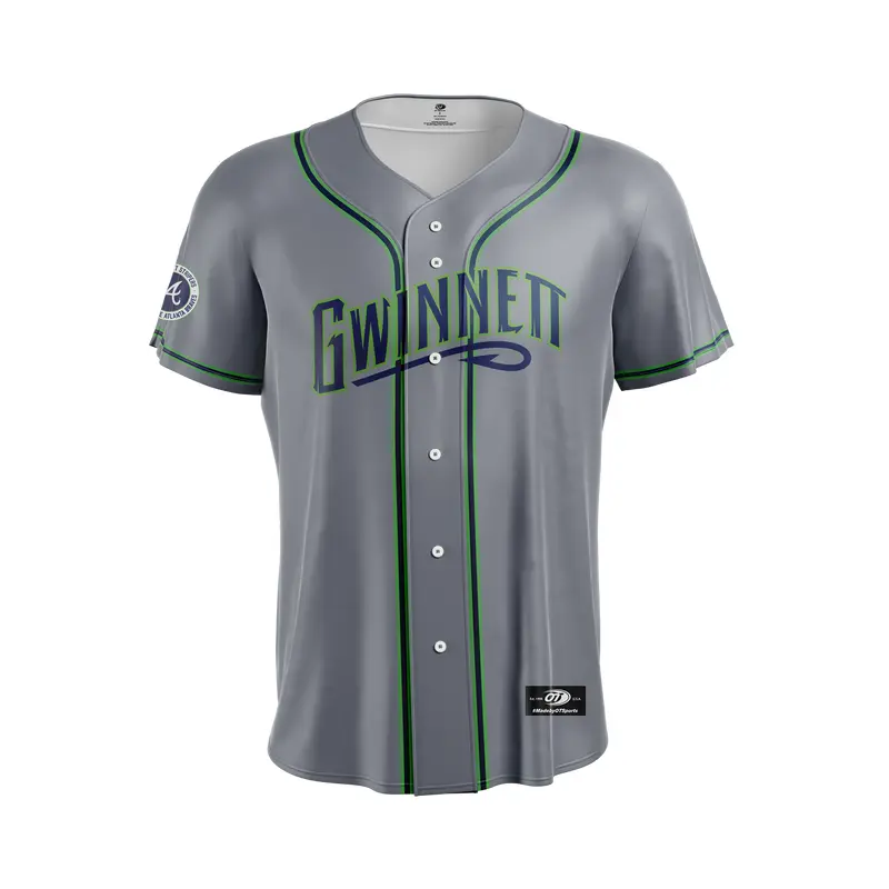 Gwinnett Stripers OT Sports Replica Road  Jersey- Grey