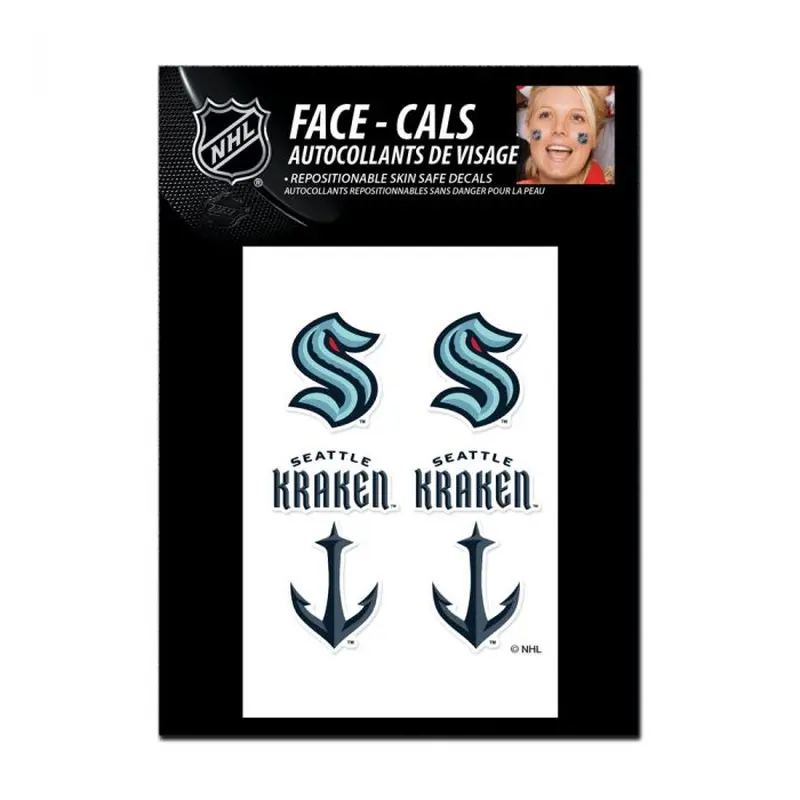 SEATTLE KRAKEN FACE CALS