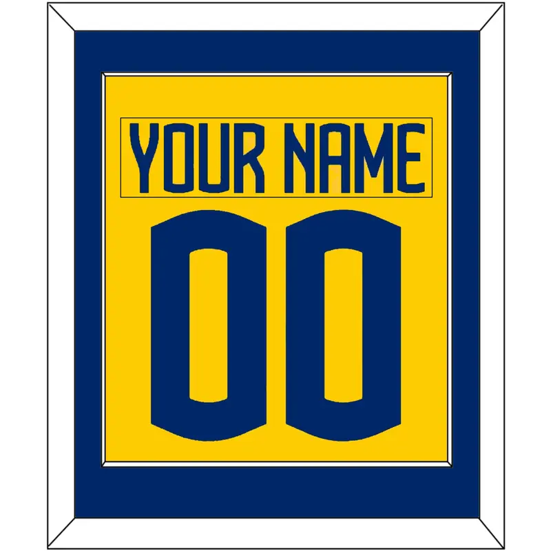 Sweden Men's Hockey Nameplate & Number (Back) Combined - 2025 4 Nations Gold - Single Mat 2