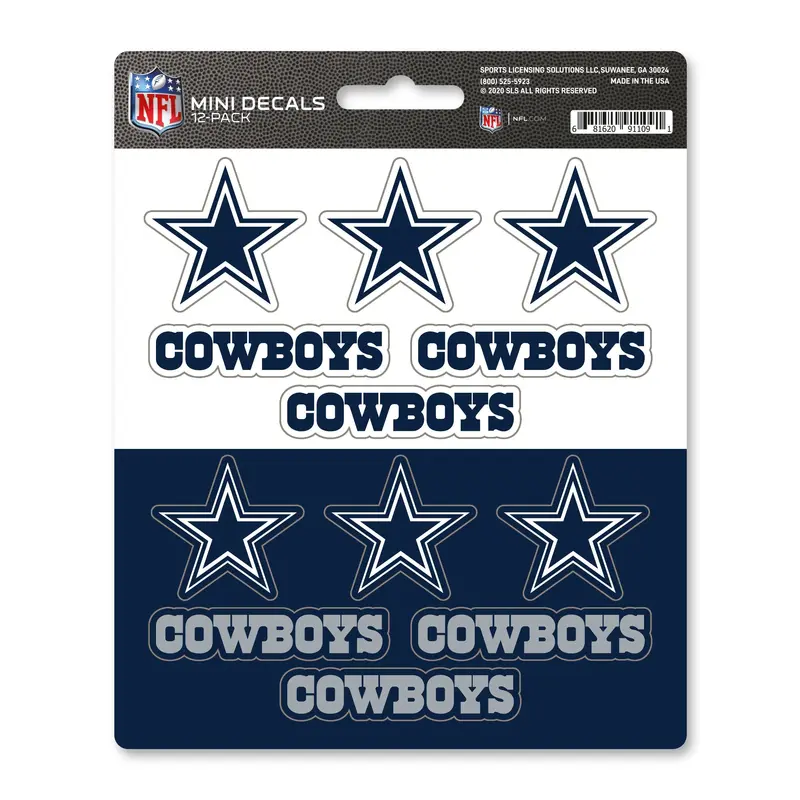 NFL - Dallas Cowboys Mini Decal 12-pk