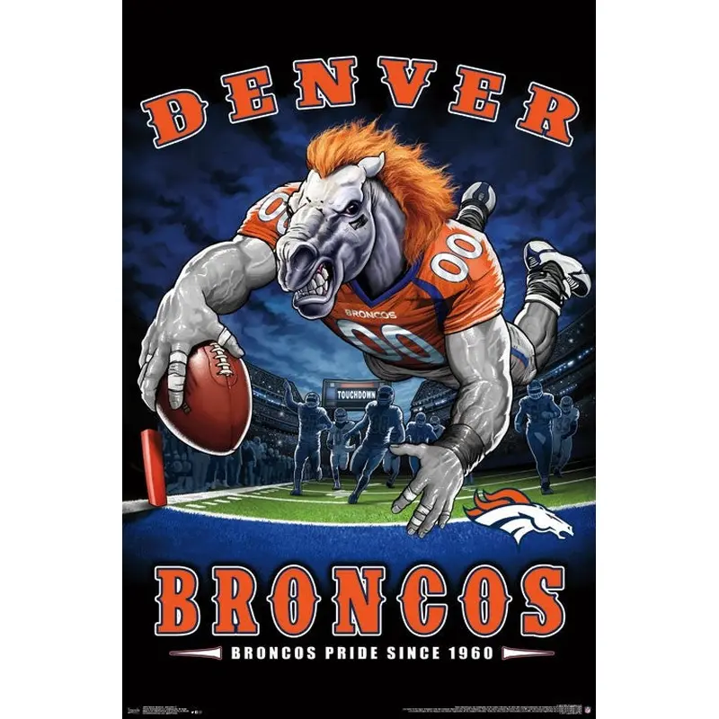 Denver Broncos "Broncos Pride Since 1960" NFL Team Theme Poster - Trends International