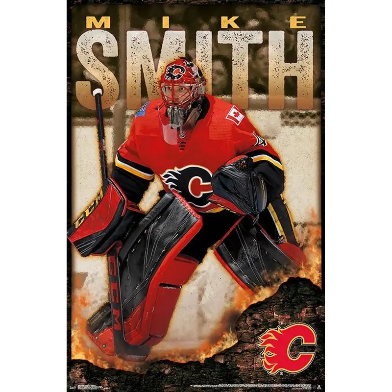 Mike Smith "Superstar" Calgary Flames Goalie Action Poster - Trends International 2018