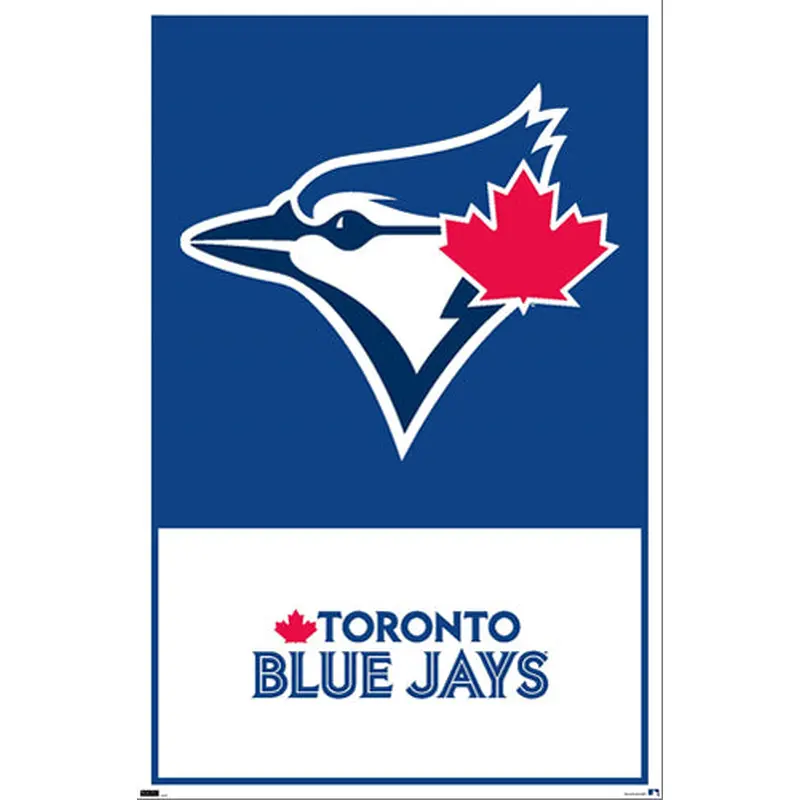 Toronto Blue Jays Logo and Wordmark Official MLB Baseball Poster - Costacos Sports