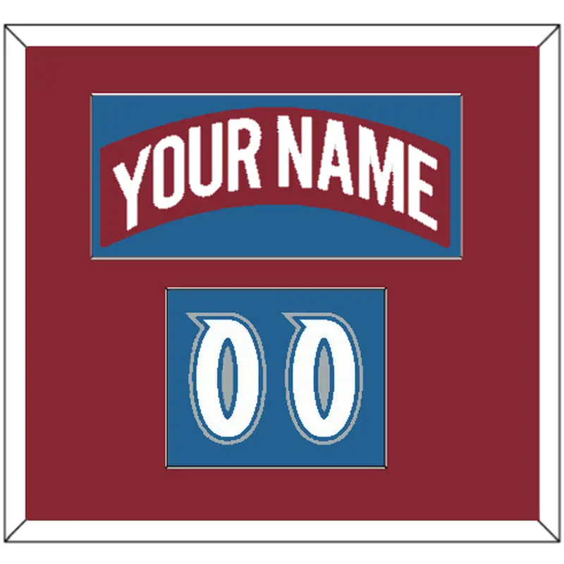 Colorado Nameplate & Number (Shoulder) - Road Burgundy (1995-1996) - Single Mat 2