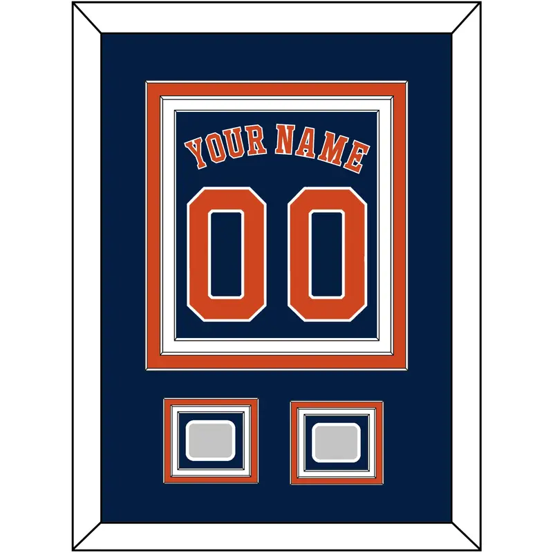 Houston Name, Number & 2 World Series Champions Patches - Alternate Blue - Triple Mat 2