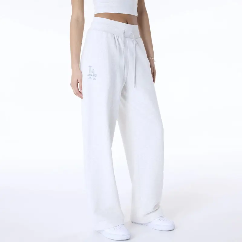 LA Dodgers Womens MLB League Essential Pastel Grey Fleece Joggers
