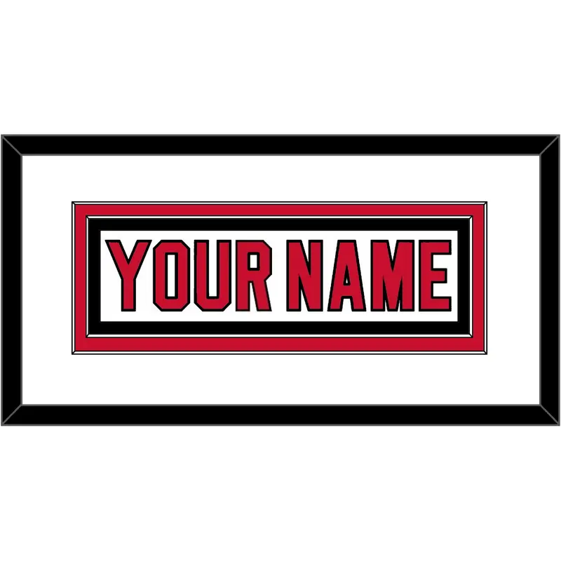 New Jersey Nameplate - Home White (1992-2007) - Double Mat 1