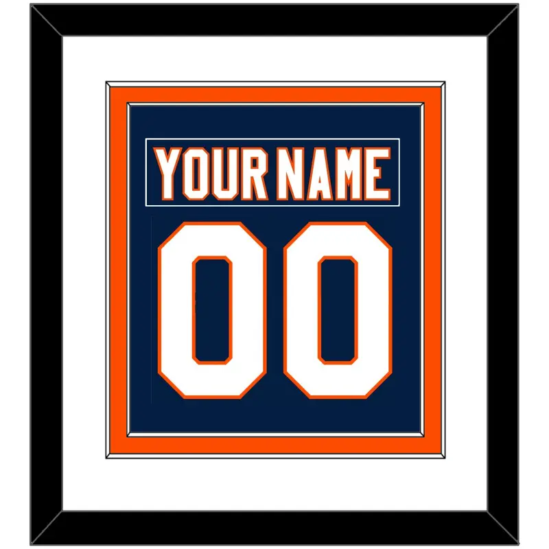 New York Nameplate & Number (Back) Combined - Home Blue (2007-2010) - Double Mat 1