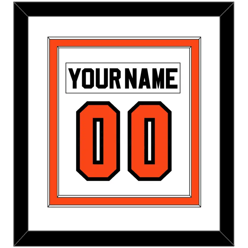 Philadelphia Nameplate & Number (Back) Combined - Home White (1983-2007) - Double Mat 1