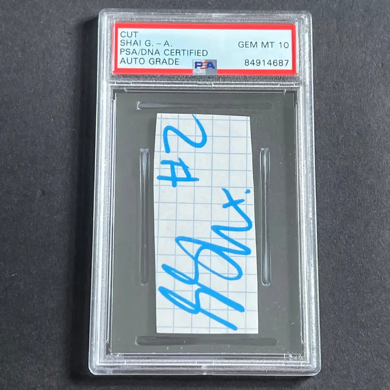 Shai Gilgeous-Alexander signed cut PSA/DNA slabbed Autographed NBA