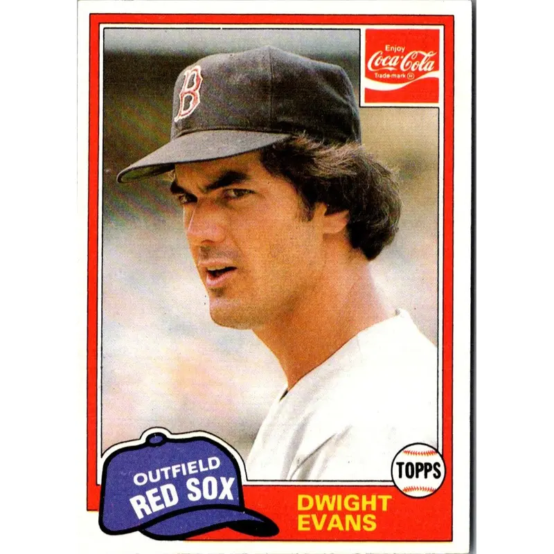 1981 Topps Coca-Cola Boston Red Sox Dwight Evans #3