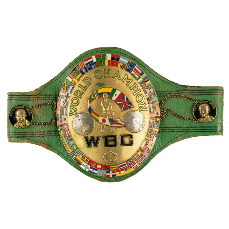 Floyd Mayweather George Foreman World Boxing Council Signed Champion Belt JSA