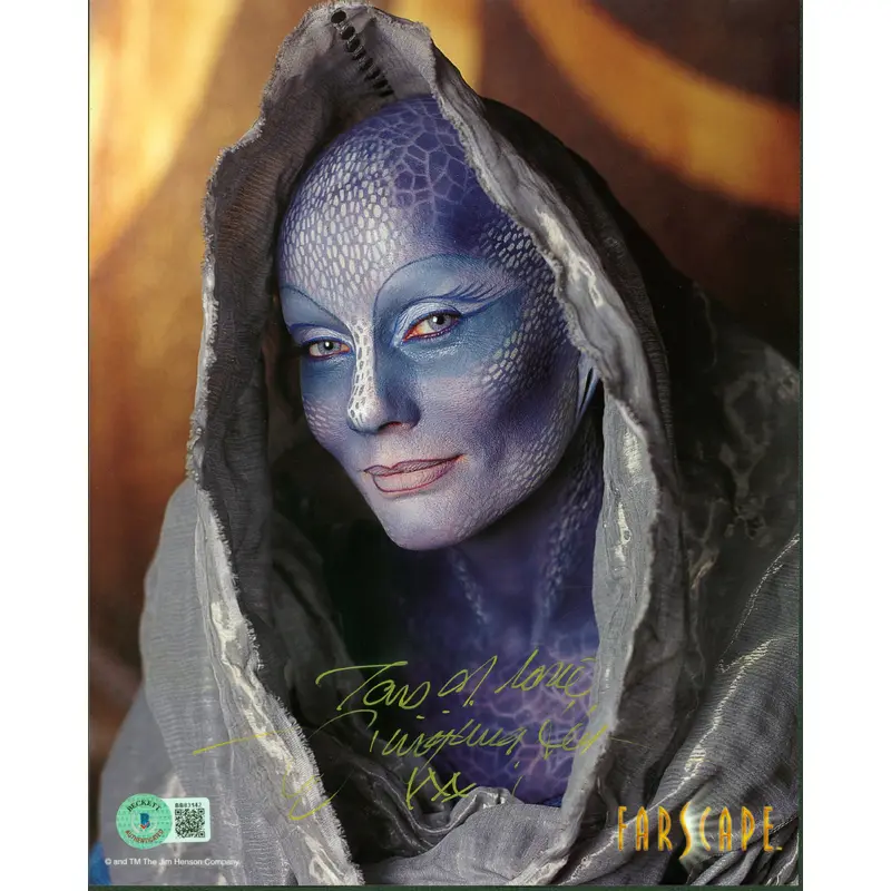 Virginia Hey Farscape "Tons Of Love" Authentic Signed 8x10 Photo BAS #BB83142