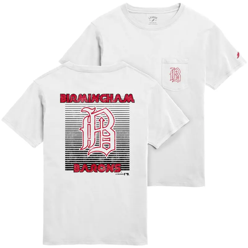 Barons White Pocket Tee