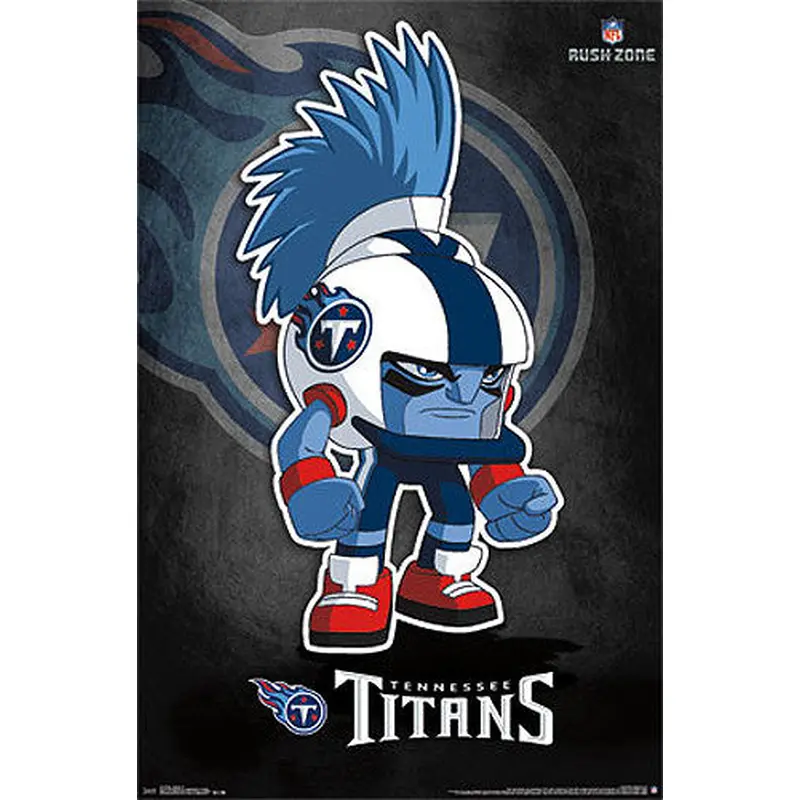 Tennessee Titans "Rusher" (NFL Rush Zone Character) Official Poster - Costacos Sports