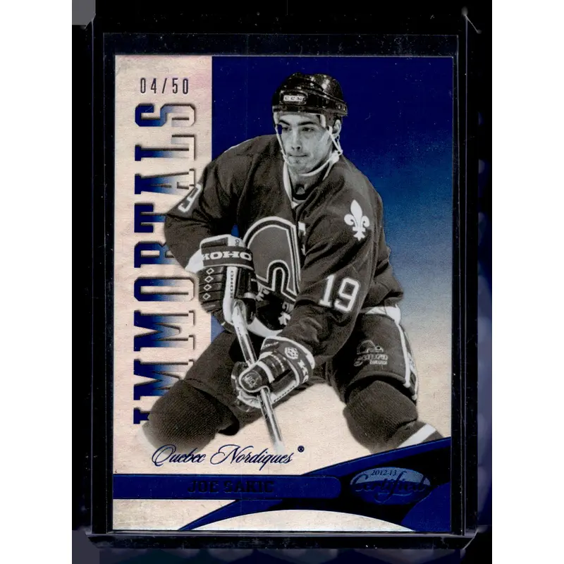 2012-13 Panini Certified - Mirror Blue - Immortals - Joe Sakic #127 /50
