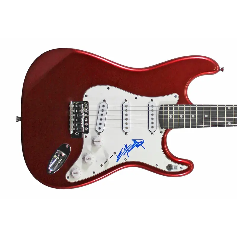 Keith Richards Rolling Stones Authentic Signed Red Electric Guitar BAS #AE13003