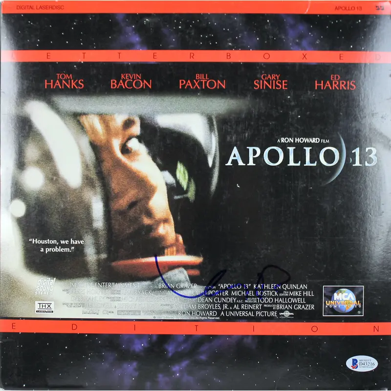 Kevin Bacon Authentic Signed Apollo 13 Laserdisc Cover W/Disk BAS #D43216