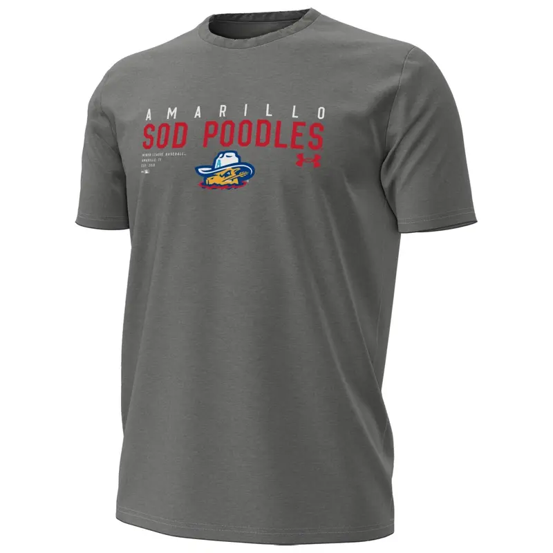 Amarillo Sod Poodles Under Armour Carbon Heather State Tee