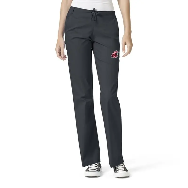 Ladies WSU Cougar Gray Scrub Pants