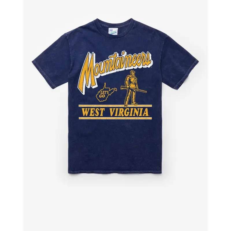 WEST VIRGINIA MOUNTAINEERS FLY BY VINTAGE '47 TUBULAR TEE