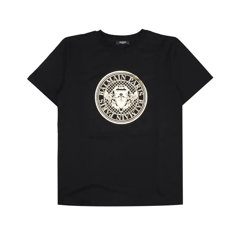 BALMAIN T SHIRT WOMEN SS TEE COIN LOGO BT8P91 930OR